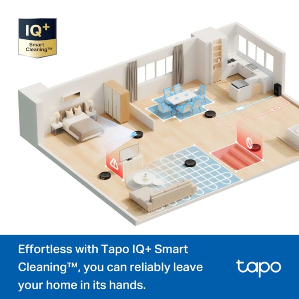 Tapo RV30 Max Plus New    (5300Pa Hyper Suction Robot Vacuum & Mop + Smart Auto-Empty Dock) - Image 7