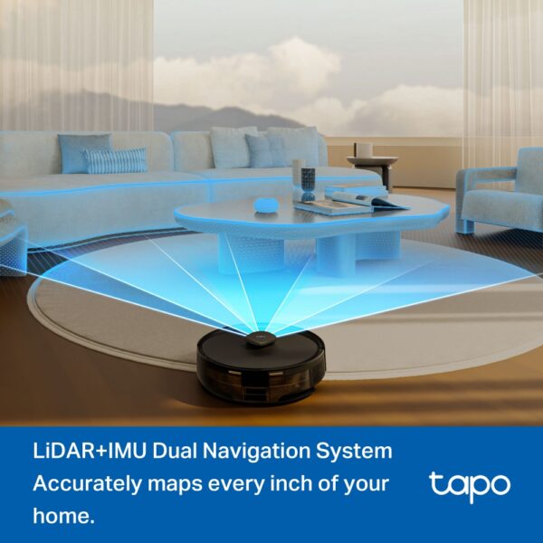 Tapo RV30 Max Plus New    (5300Pa Hyper Suction Robot Vacuum & Mop + Smart Auto-Empty Dock) - Image 8