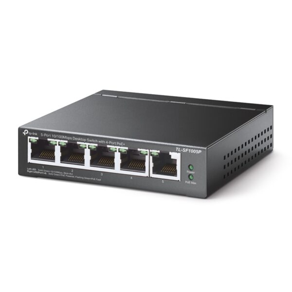 TL-SF1005P   (5-Port 10/100Mbps Desktop Switch with 4-Port PoE+) - Image 6