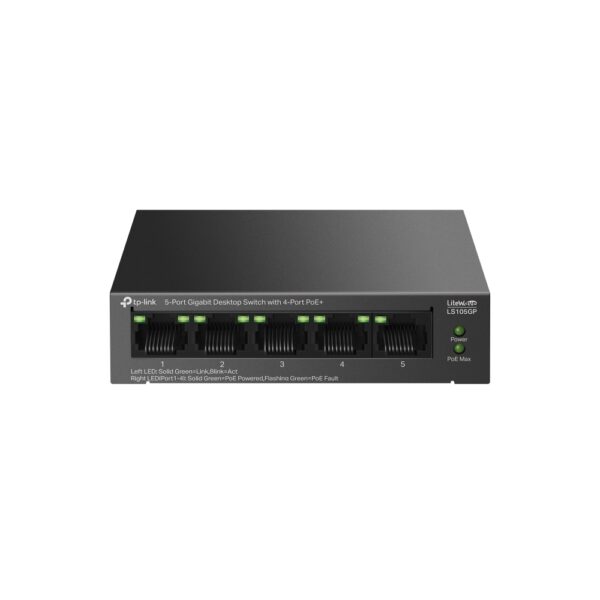 LS105GP New ( 4-Port PoE+, 5-Port Gigabit Desktop Switch) - Image 2