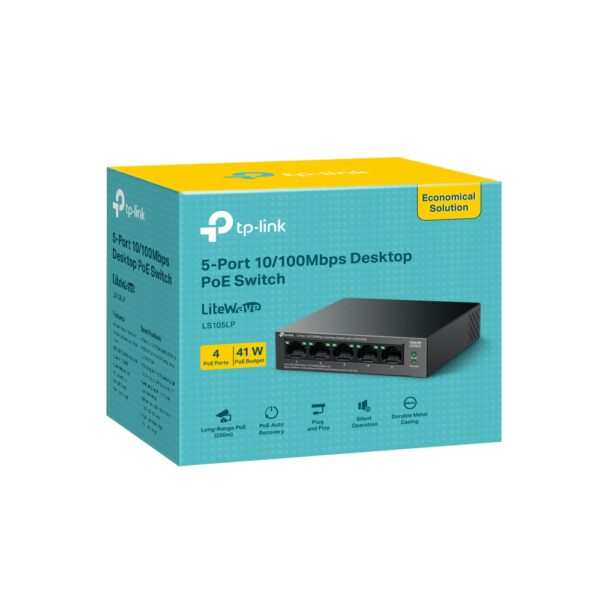 LS105LP New    ( 4-Port PoE, 5-Port 10/100Mbps Desktop Switch)
