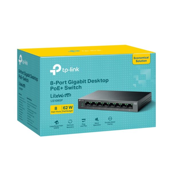 LS108GP New ( PoE+ 8-Port Gigabit Desktop Switch )