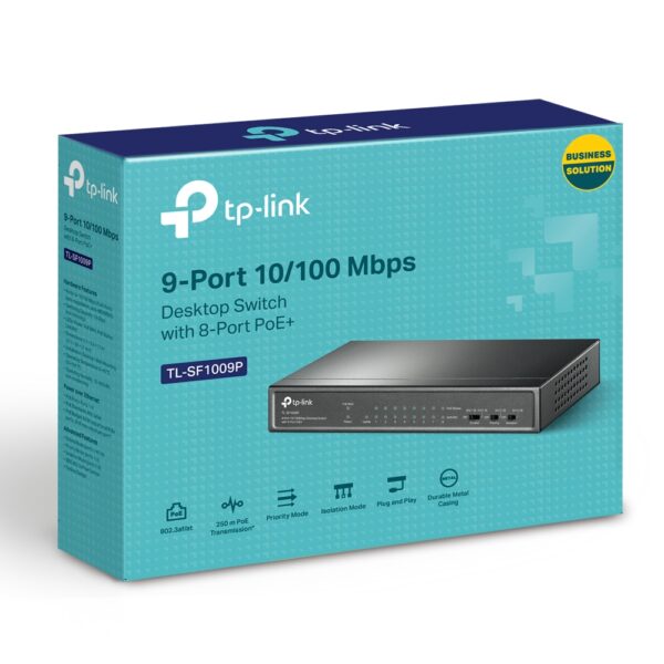 TL-SF1009P    ( 8-Port PoE+, 9-Port 10/100Mbps Desktop Switch)