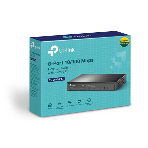TL-SF1008LP New  (4-Port PoE , 8-Port 10/100Mbps Desktop Switch )