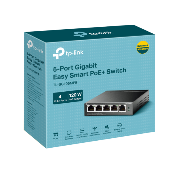 TL-SG105MPE  (PoE Auto Recovery, 5 Port Gigabit PoE Switch | Easy Smart Managed)