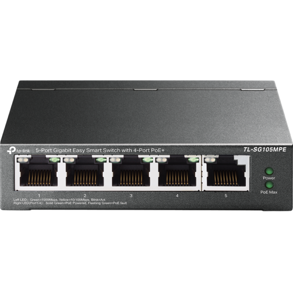 TL-SG105MPE  (PoE Auto Recovery, 5 Port Gigabit PoE Switch | Easy Smart Managed) - Image 2